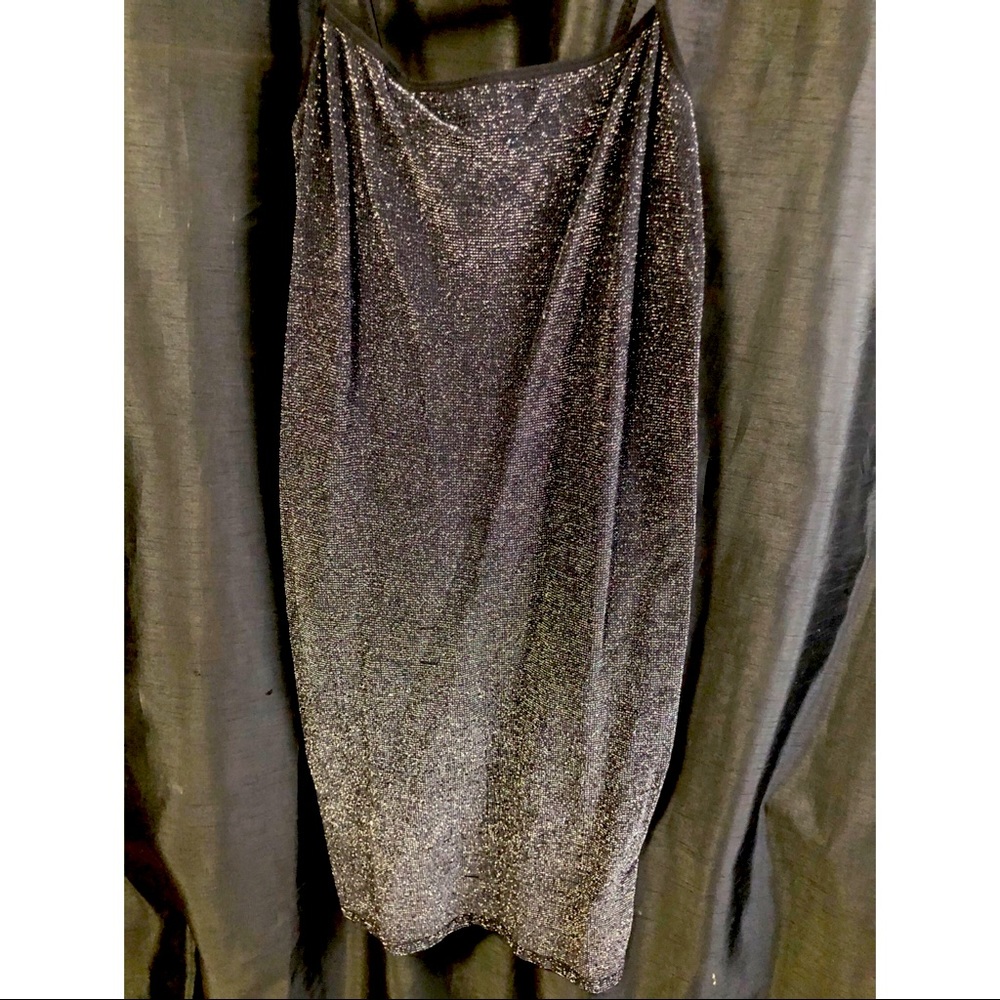Plus size black & silver dress